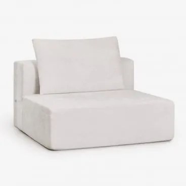 Módulo Central Para Sofá Modular Em Chenille Embalado A Vácuo Norridge Chenille Bege Creme - Sklum