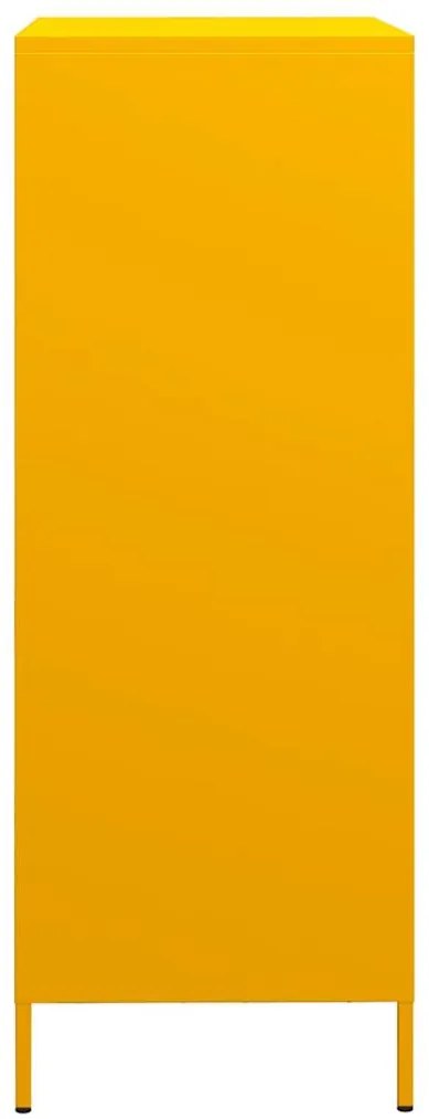 Móvel alto 68x39x101,5 cm aço amarelo mostarda