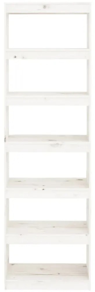 Estante/divisória 60x30x199,5 cm madeira de pinho maciça branco