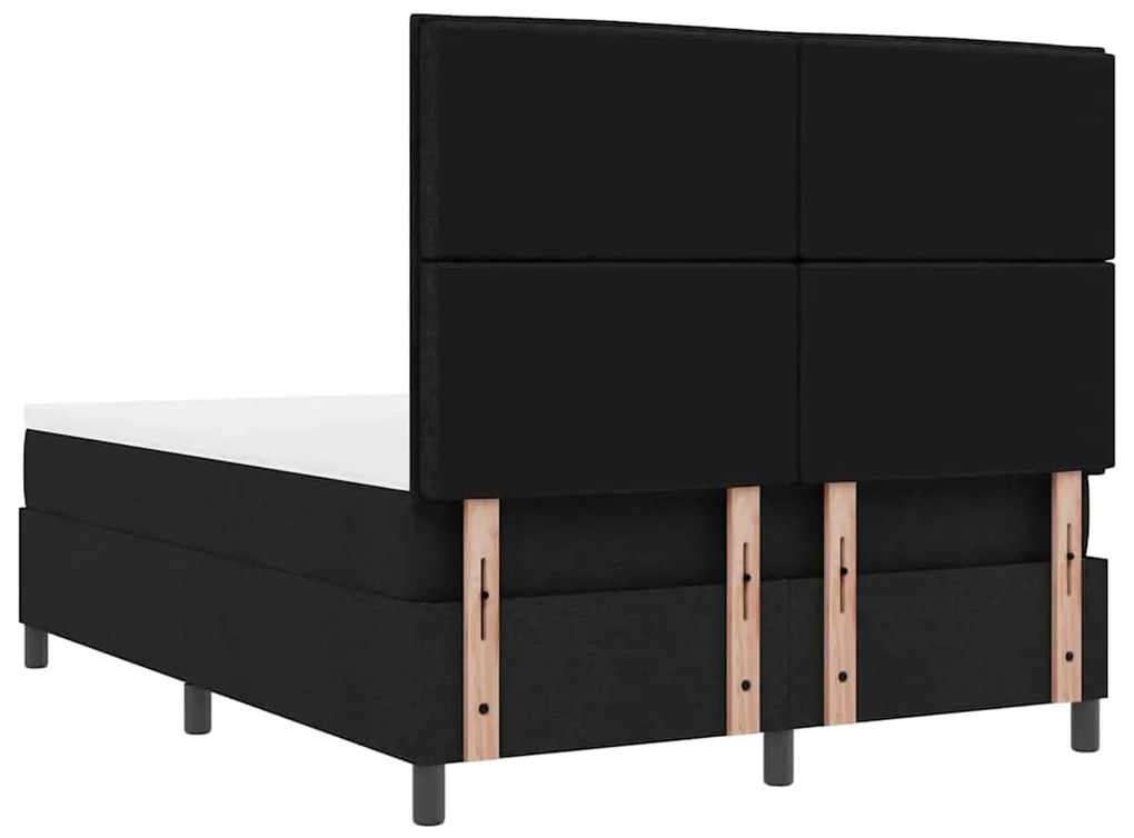Cama Box com Colchão e Luz LED - Preta - 160 x 200 cm - Tecido