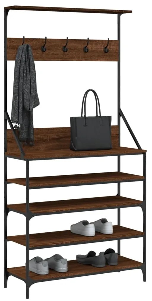Conjunto de Entrada - Bengaleiro c/ arrumação calçado 90x34x184 cm car