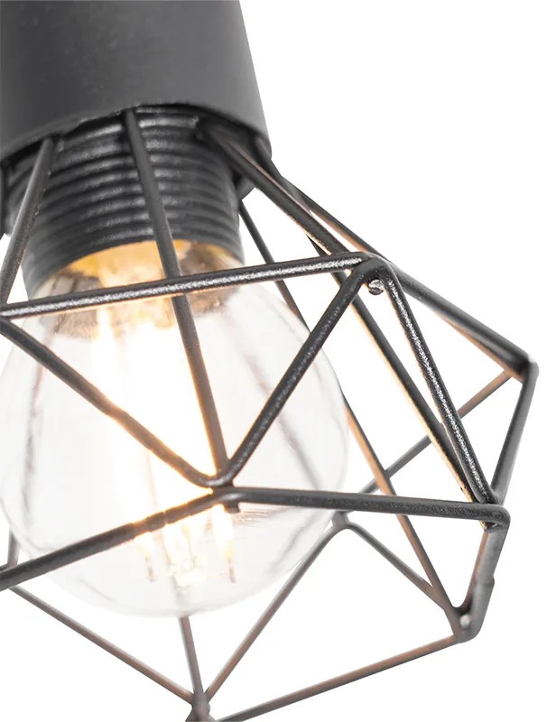 Projetores industriais pretos com articulação e inclinação em madeira - Mosh