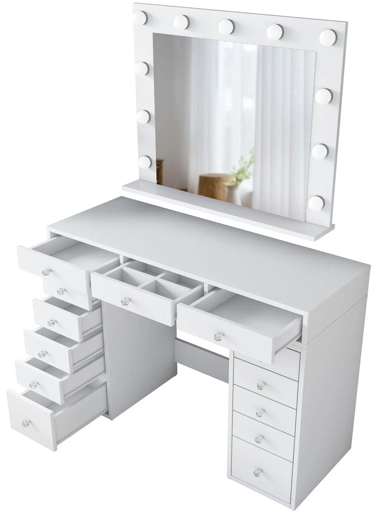 Mesa de Maquilhagem BJ119 – Branco – 120x81,6x44,5 cm
