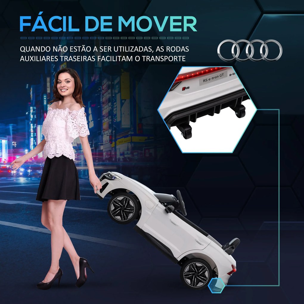 Carro Elétrico AUDI RS E-Tron GT para Crianças de 3-6 Anos Carro de Ba