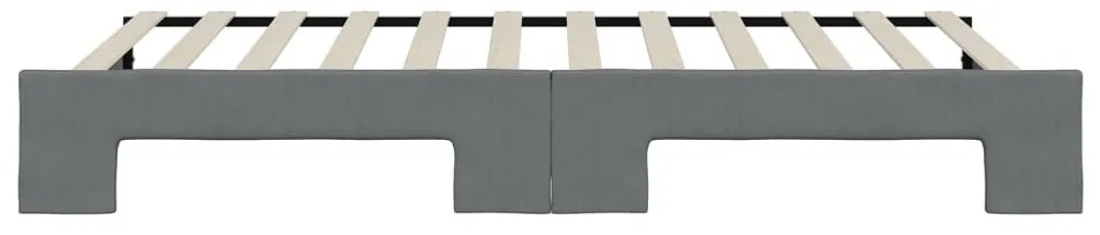 Sofá-cama com gavetão 100x200 cm tecido cinzento-escuro