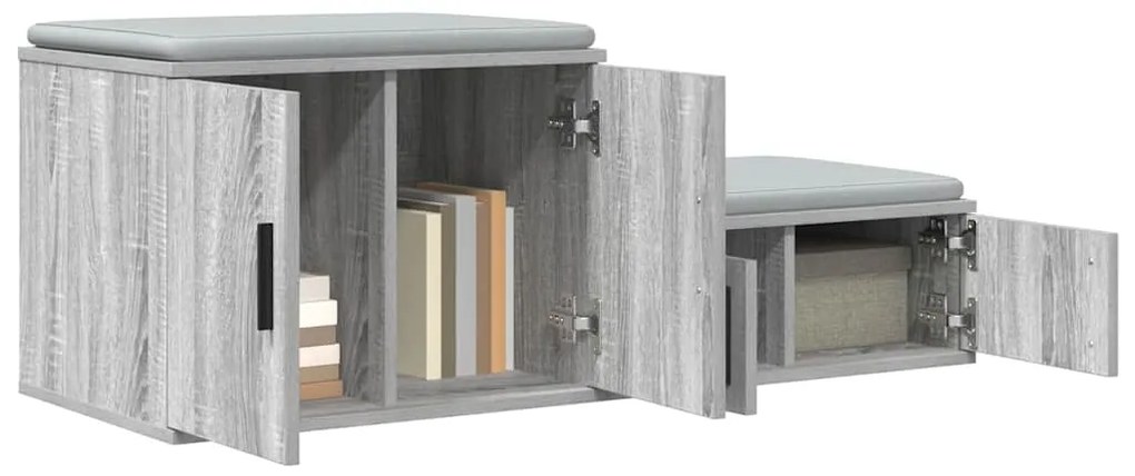 Armário de Armazenamento vidaXL Cinza Sonoma 118x41x40 cm Madeira de E