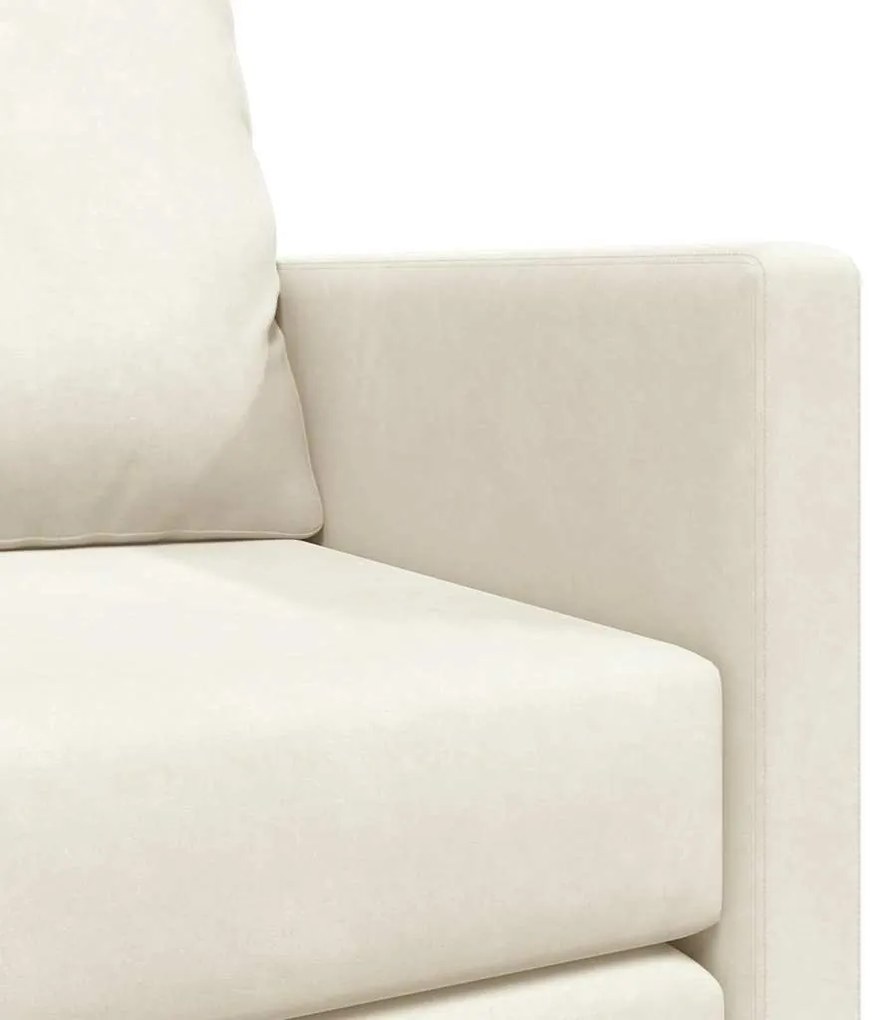 Loveseat 2 lugares Creme Tecido, Madeira 2 lugares