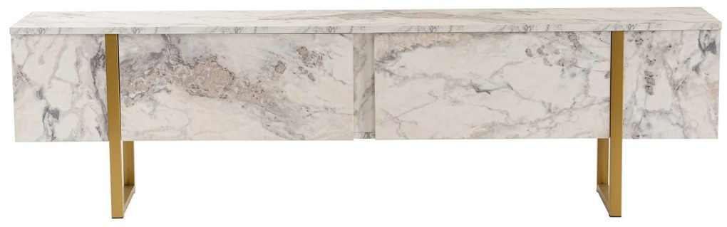 Móvel TV Serenity – Mármore Freesia Dourado – 180 cm x 50 cm x 29,5 cm