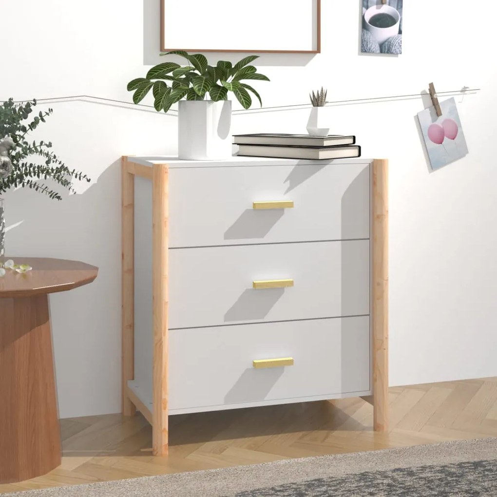 vidaXL Aparador 62x38x70 cm derivados de madeira branco