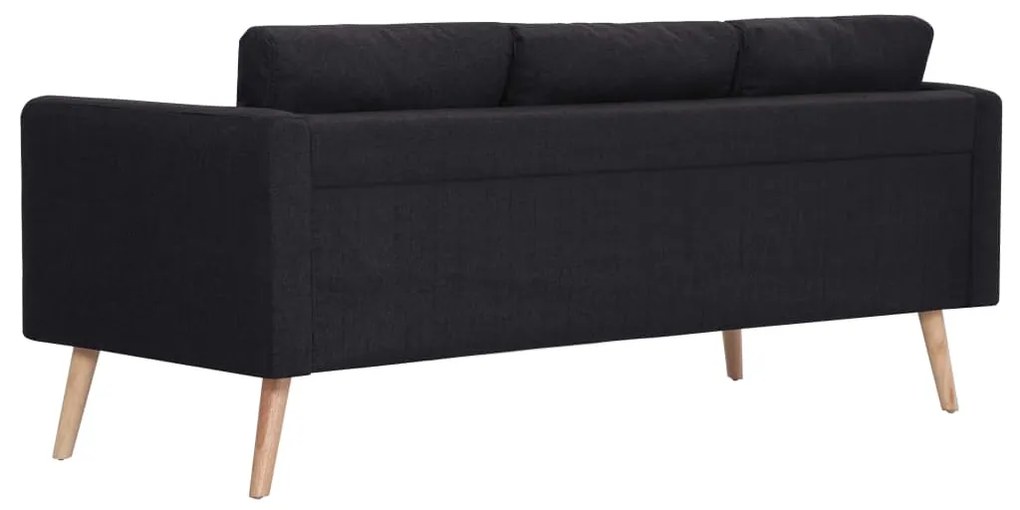 2 pcs conjunto de sofás tecido preto