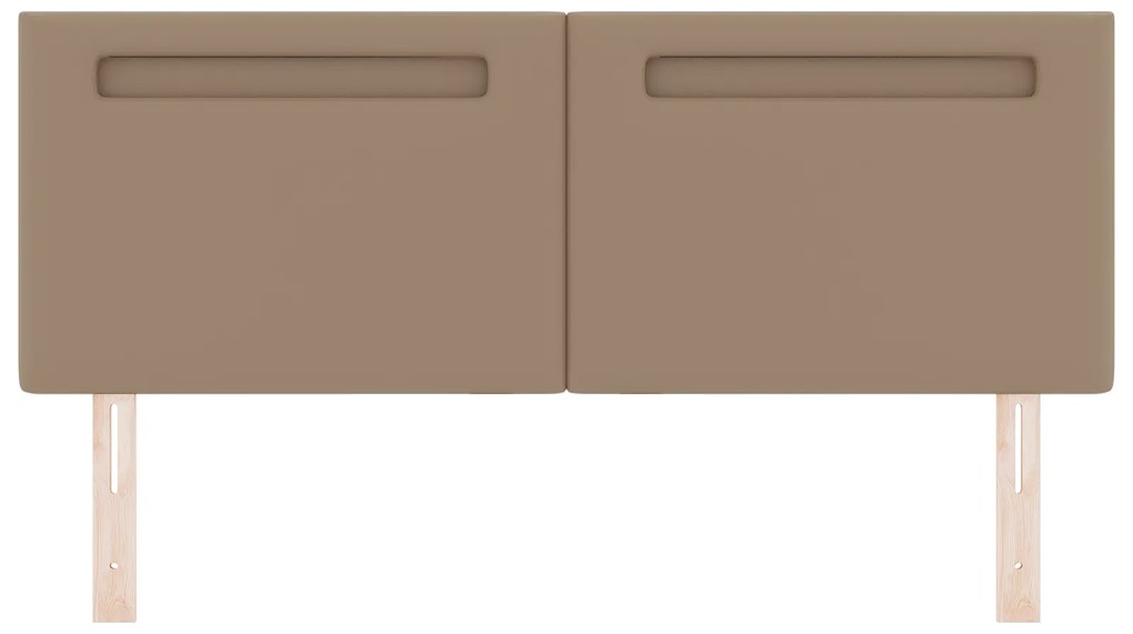 Cabeceira vidaXL Design Simples Cappuccino 140 cm em Couro Sintético