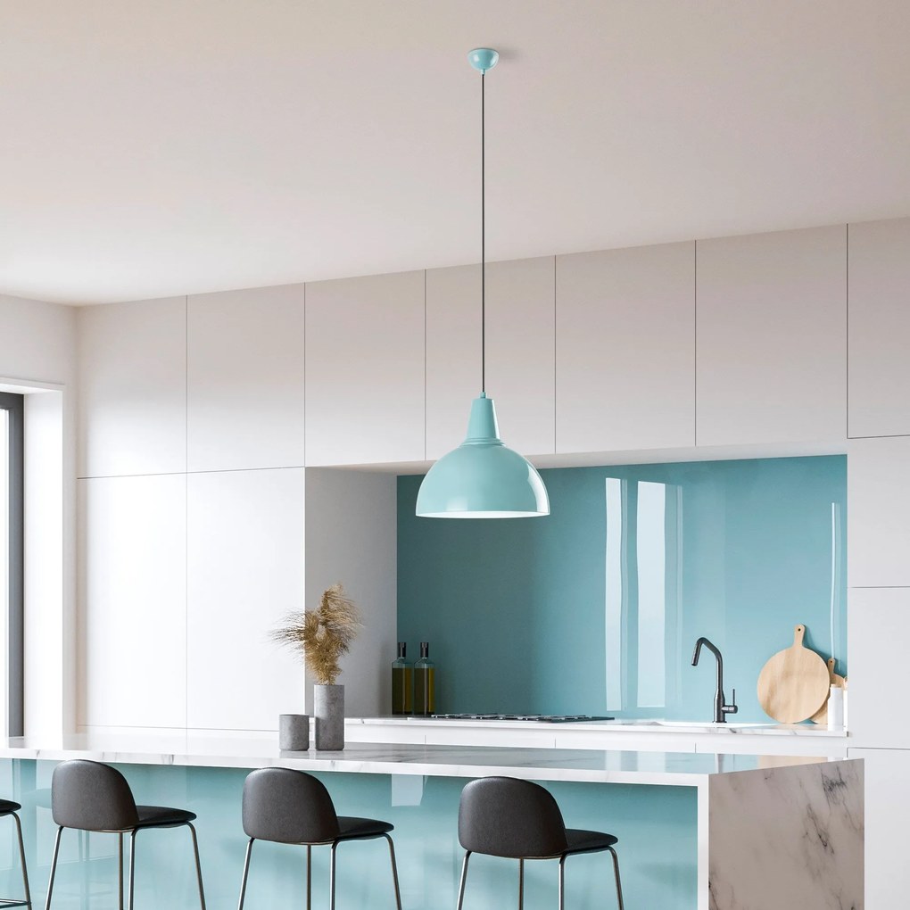 Candeeiro Suspenso Kure – Turquesa – Ø30 h:25 cm