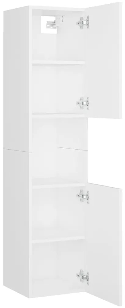 Conjunto de móveis de casa de banho derivados de madeira branco