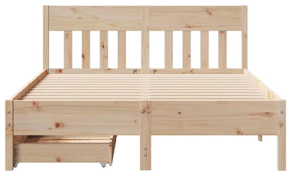 Cama sem colchão 120x200 cm madeira de pinho maciça