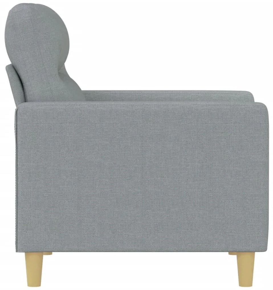 Poltrona tecido 60 cm cinzento-claro