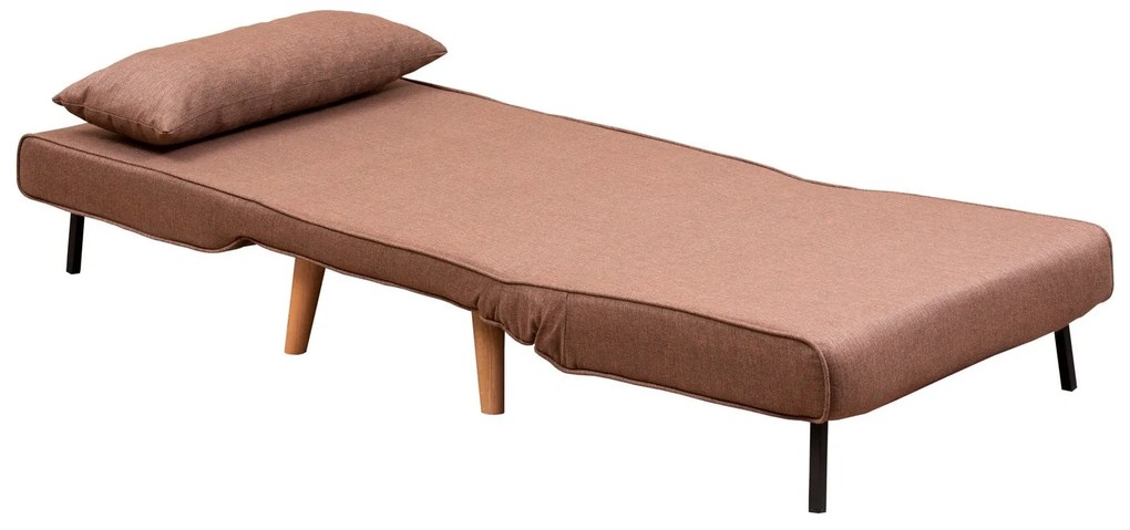 Sofá-Cama 1 Lugar Folde – Castanho – 180 x 80 cm