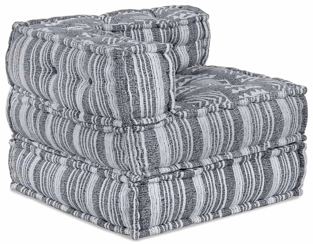vidaXL Pufe Modular em Cinza, 70x70x54 Tecido