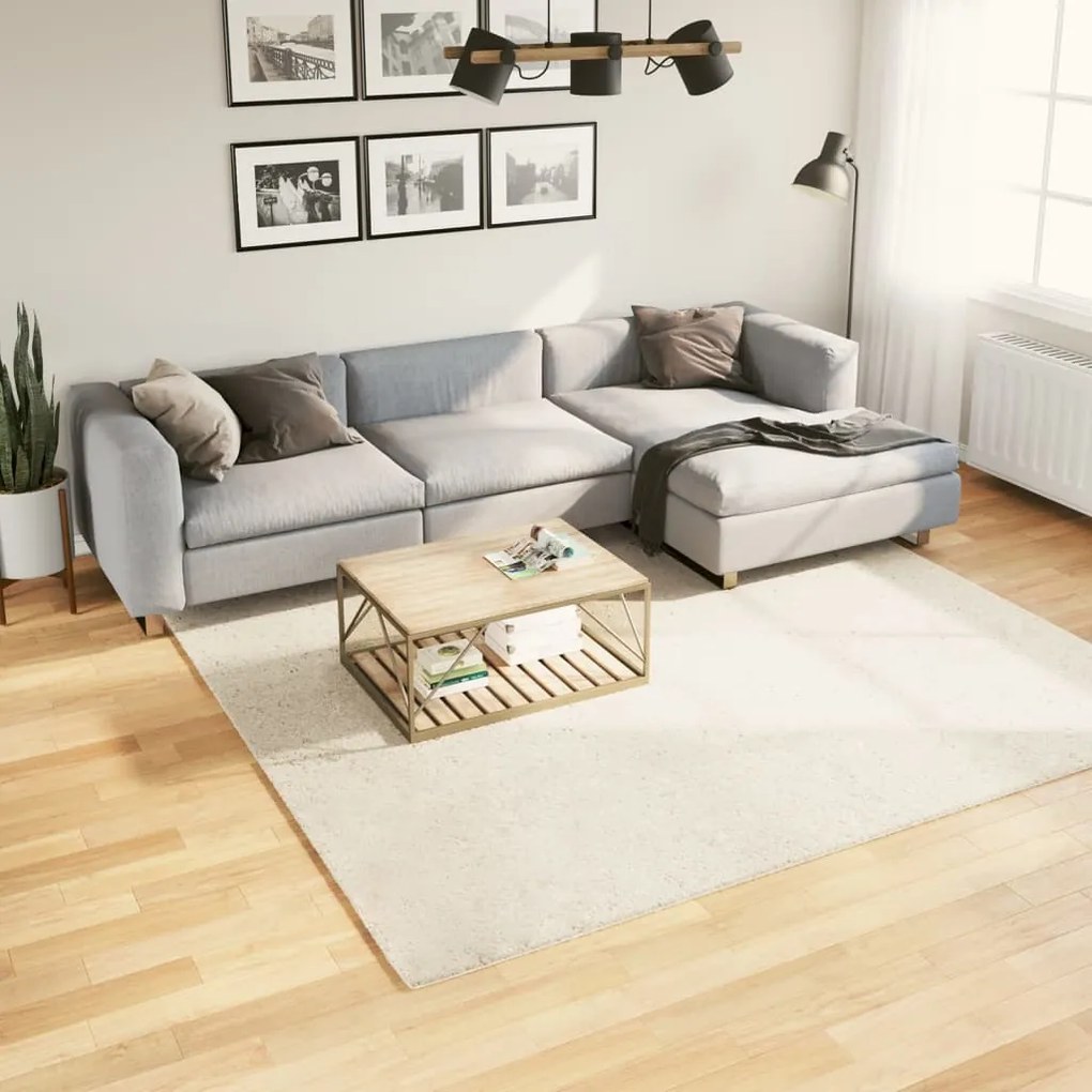vidaXL Tapete de pelo curto OVIEDO 240x240 cm bege