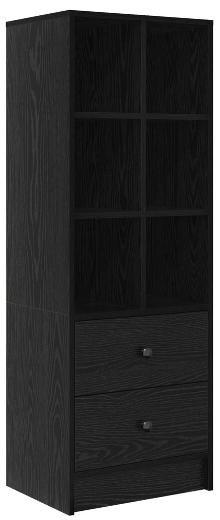 Mesa vidaXL com armazenamento Carvalho Preto Madeira engenheirada, Mes