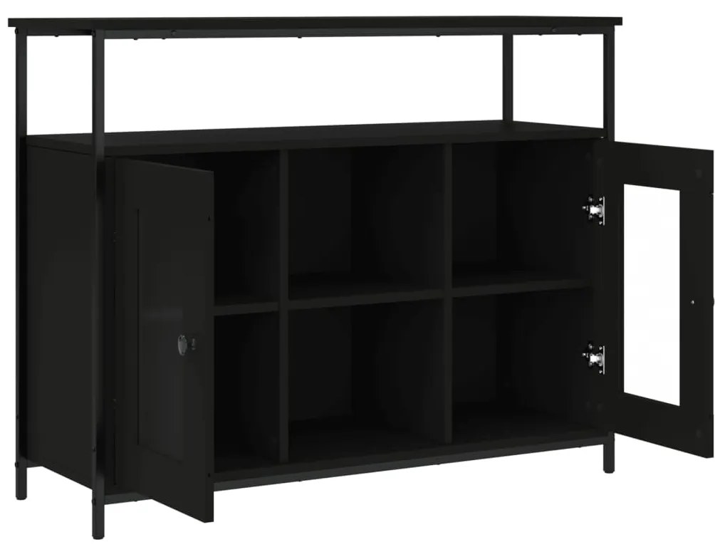 Aparador 100x35x80 cm derivados de madeira preto