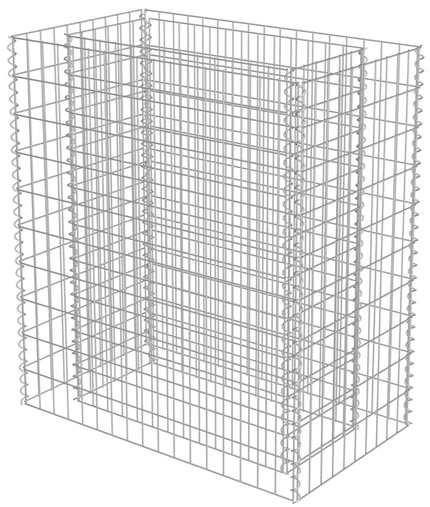 Canteiro elevado/cesto gabião 90x50x100 cm aço galvanizado