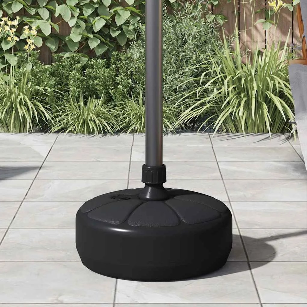 Base para guarda-sol com areia/água 15 L preto