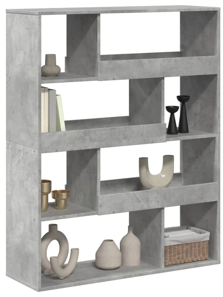 Estante 100x33x125,5 cm derivados de madeira cinzento cimento
