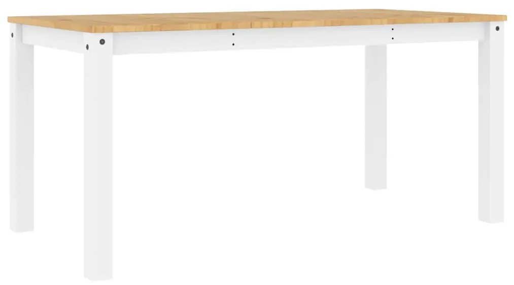5 pcs conjunto de jantar Panama madeira pinho maciça branco