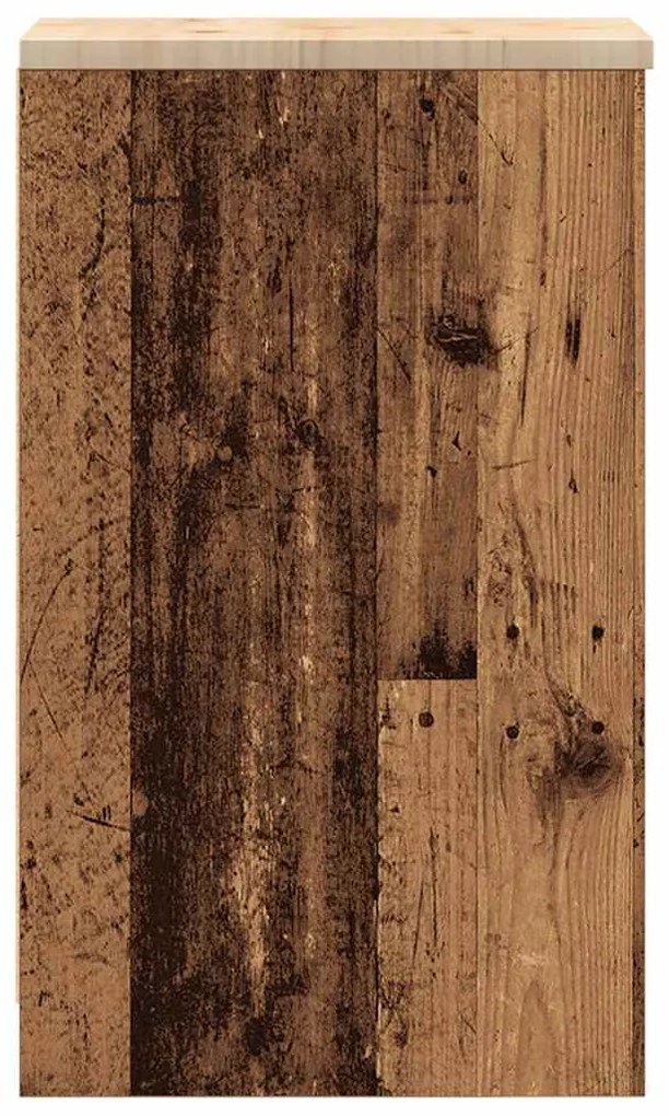 Armário de arrumação de garagem madeira velha 30x51x85 cm