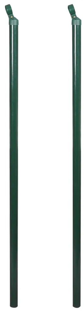 vidaXL Postes de suporte para cercas 2 pcs 200 cm