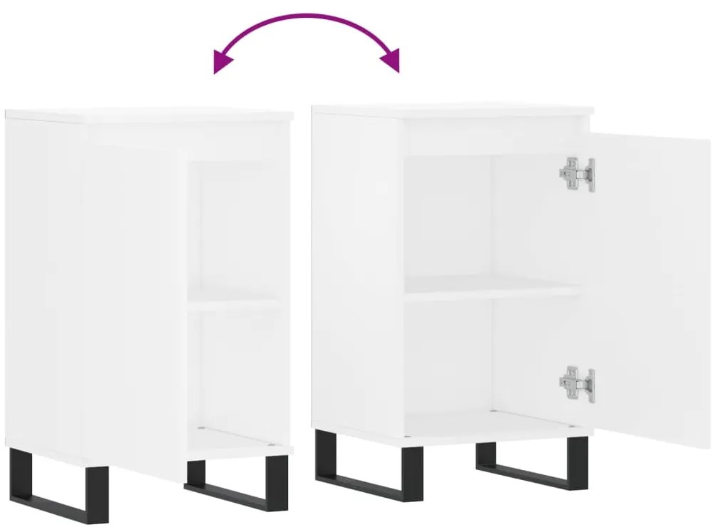 Aparadores 2 pcs 40x35x70 cm derivados de madeira branco