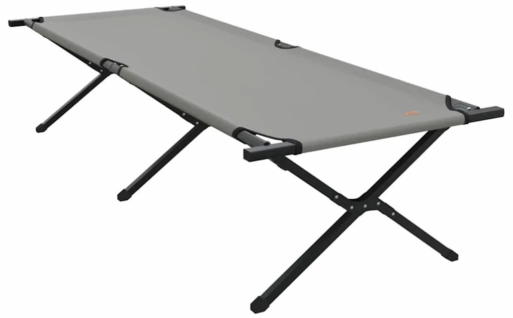 Cama Solar Dobrável com Bolsa Cinza 600D, Tecido Oxford