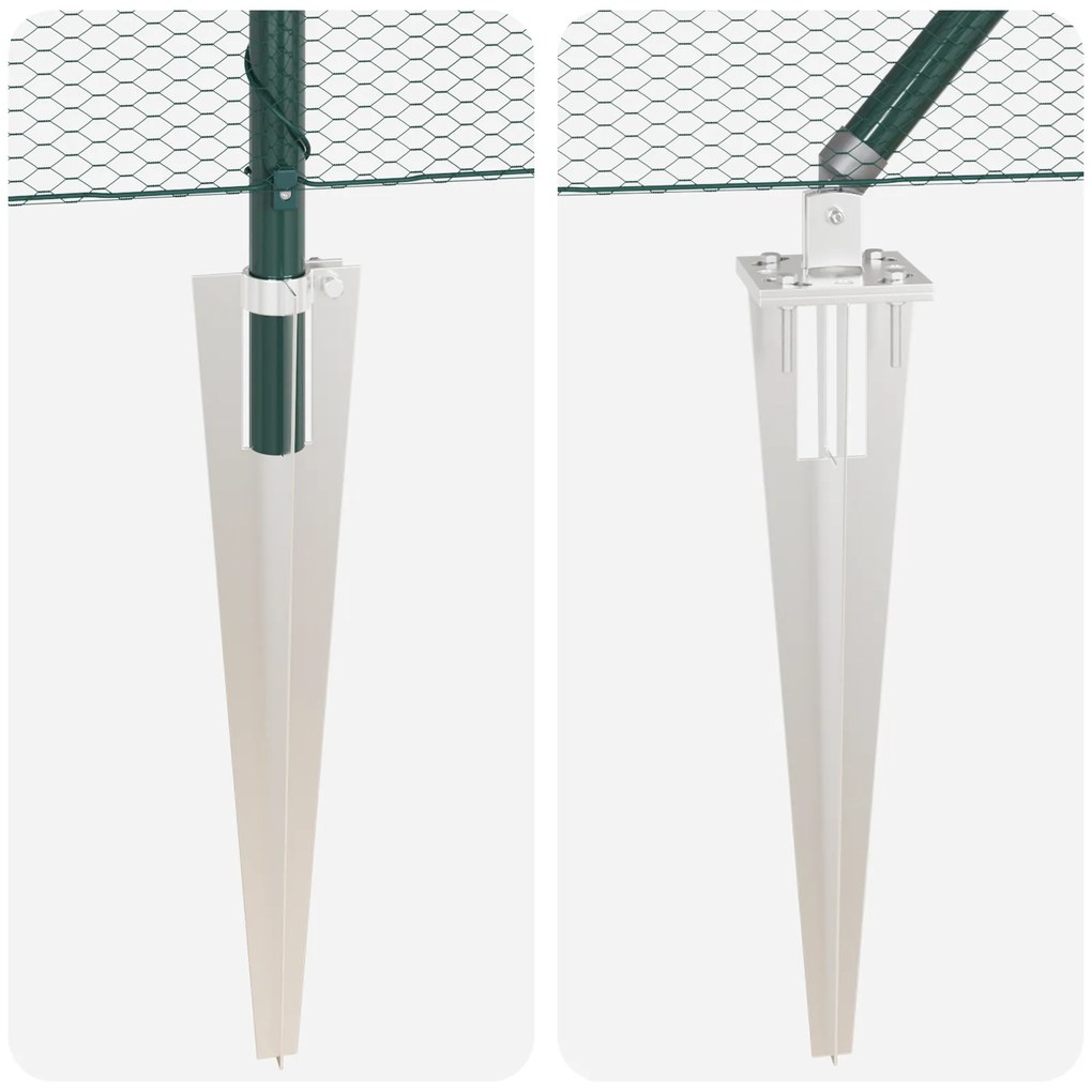 Cerca Hexagonal vidaXL Verde 1,2x100 m Aço
