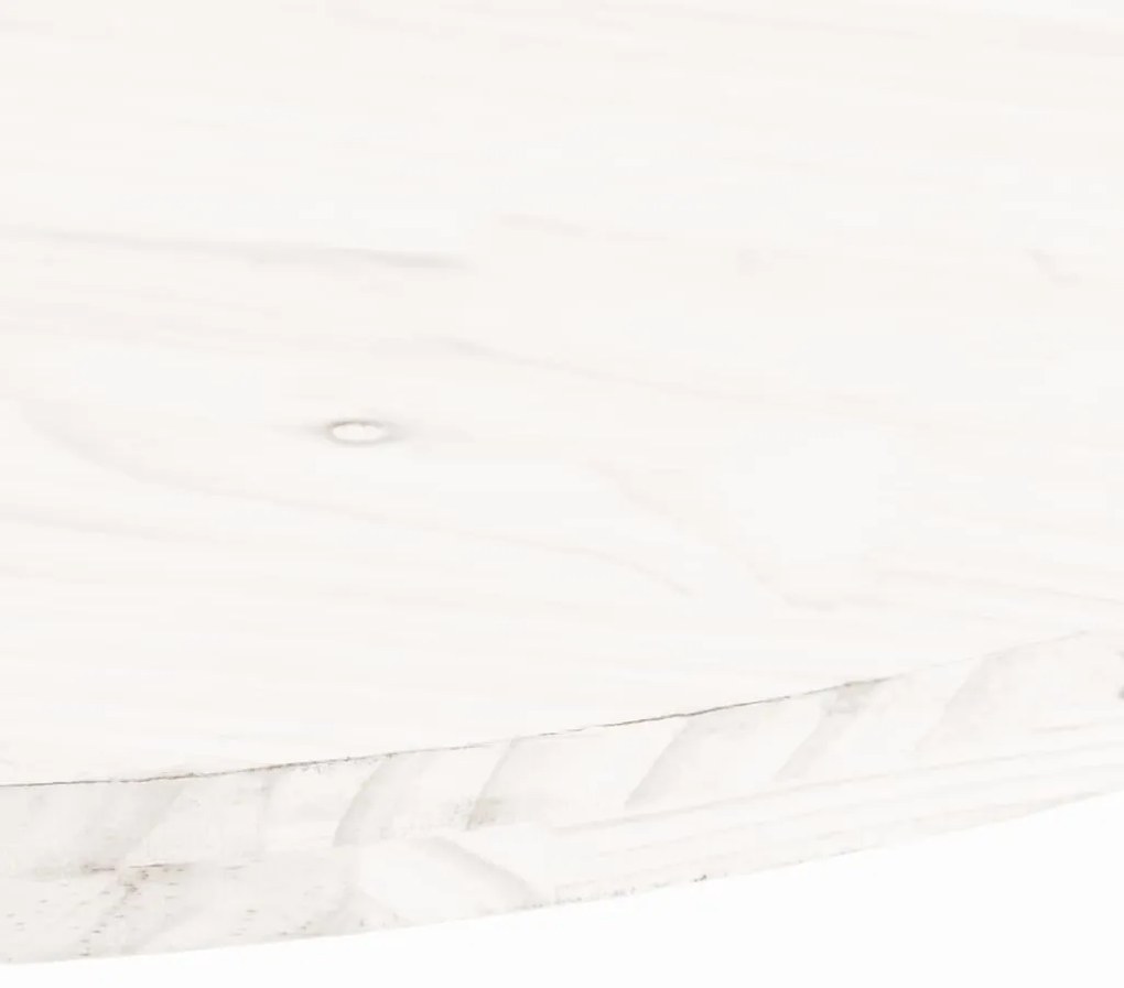 Tampo de mesa oval 70x35x2,5 cm pinho maciço branco