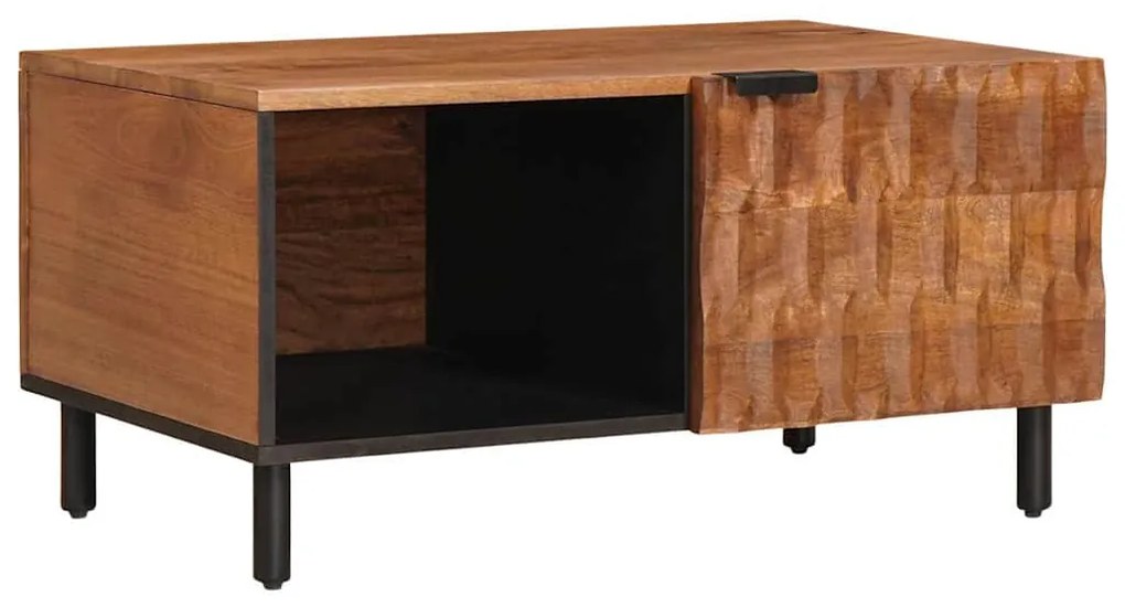 vidaXL Mesa de centro Castanho 80 x 50 x 40 cm Madeira de manga maciça
