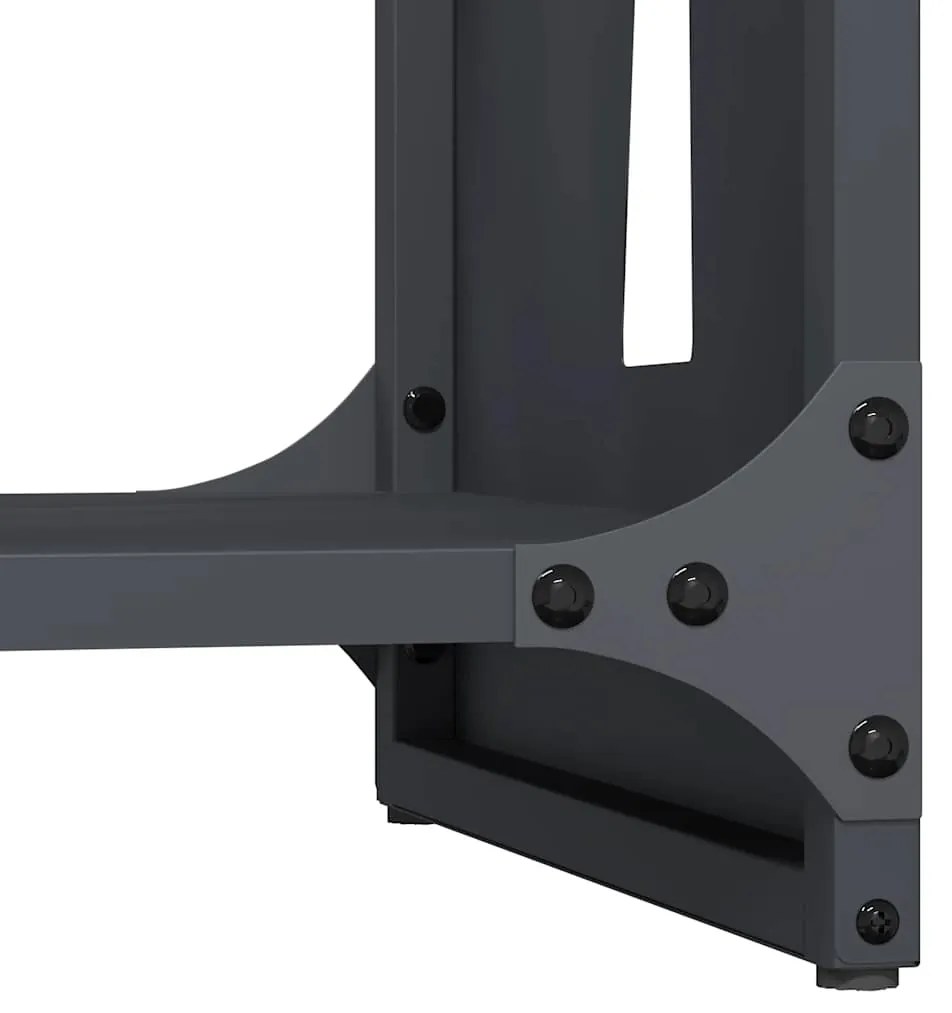 Suporte para lenha 40x30x80 cm aço laminado a frio antracite