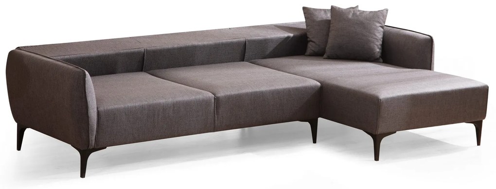 Sofá de Canto Belissimo – Cinzento Escuro – 270 x 140 cm