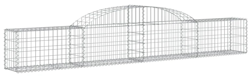 Cestos gabião arqueados 17pcs 300x30x40/60 cm ferro galvanizado