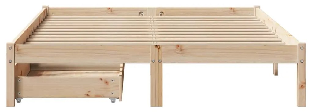 Cama sem colchão 135x190 cm madeira de pinho maciça