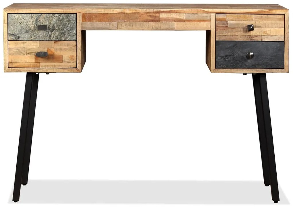 Secretária em teca reciclada maciça 110x50x76 cm