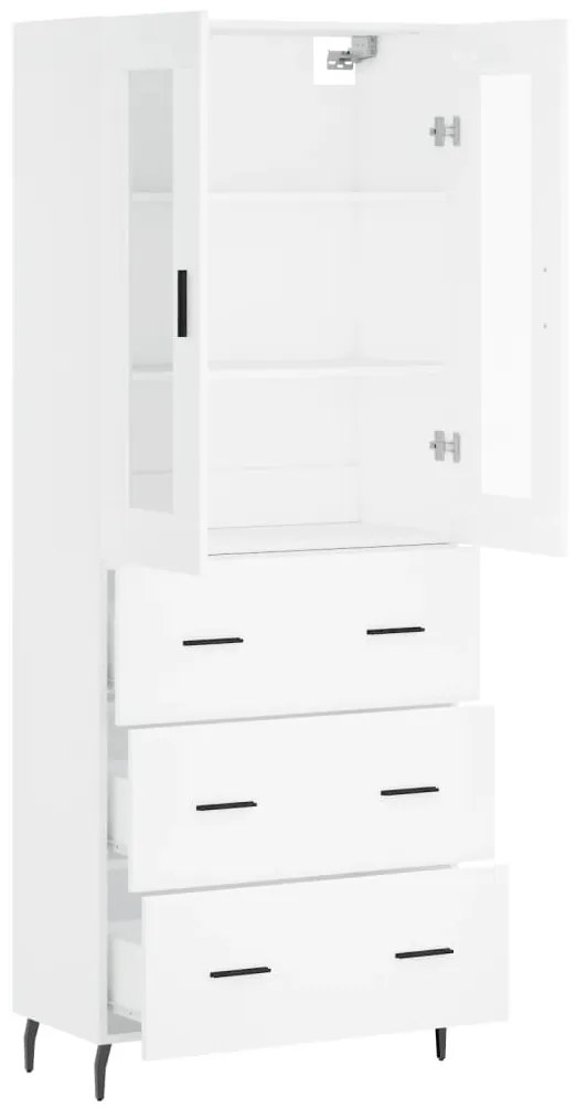 Armário alto 69,5x34x180 cm derivados de madeira branco