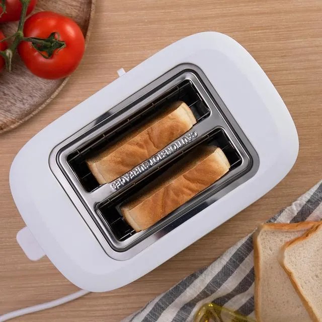 Torradeira de 980 W Toast&Taste 9000 Double White, 2 ranhuras curtas extra largas, função Reaquecer, Descongelar e Cancelar, plástico, grelha superior