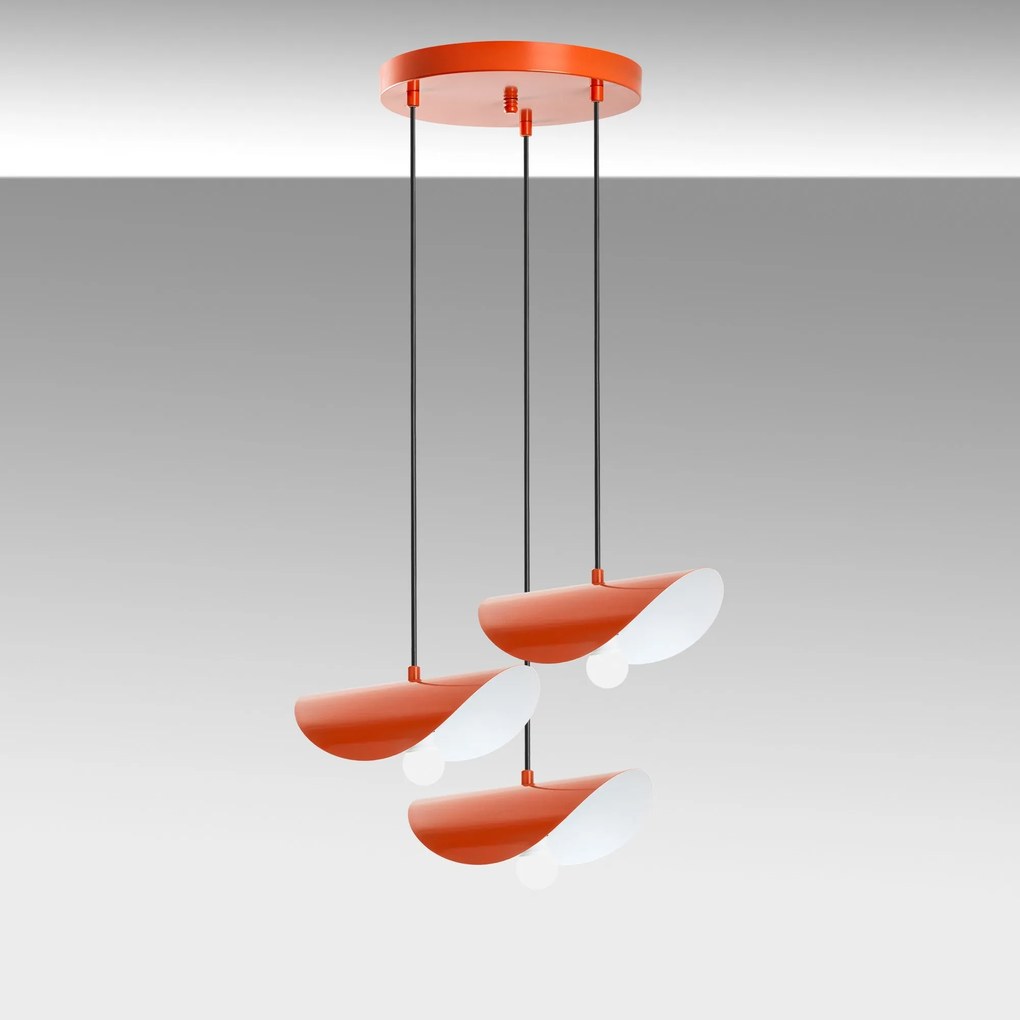 Chandelier Eger – Laranja – Diâmetro 50 cm