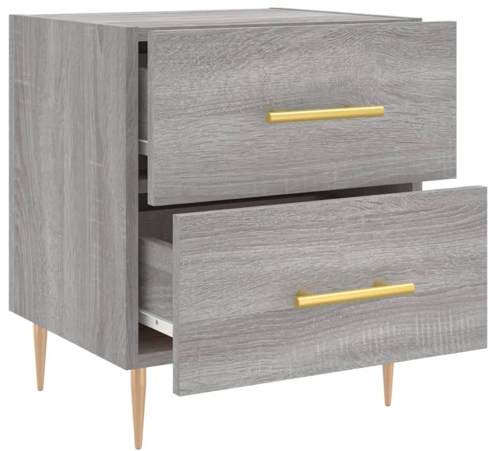 Mesa cabeceira 40x35x47,5 cm derivados madeira sonoma cinza