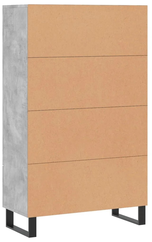Aparador alto 69,5x31x115 cm derivados de madeira cinza-cimento