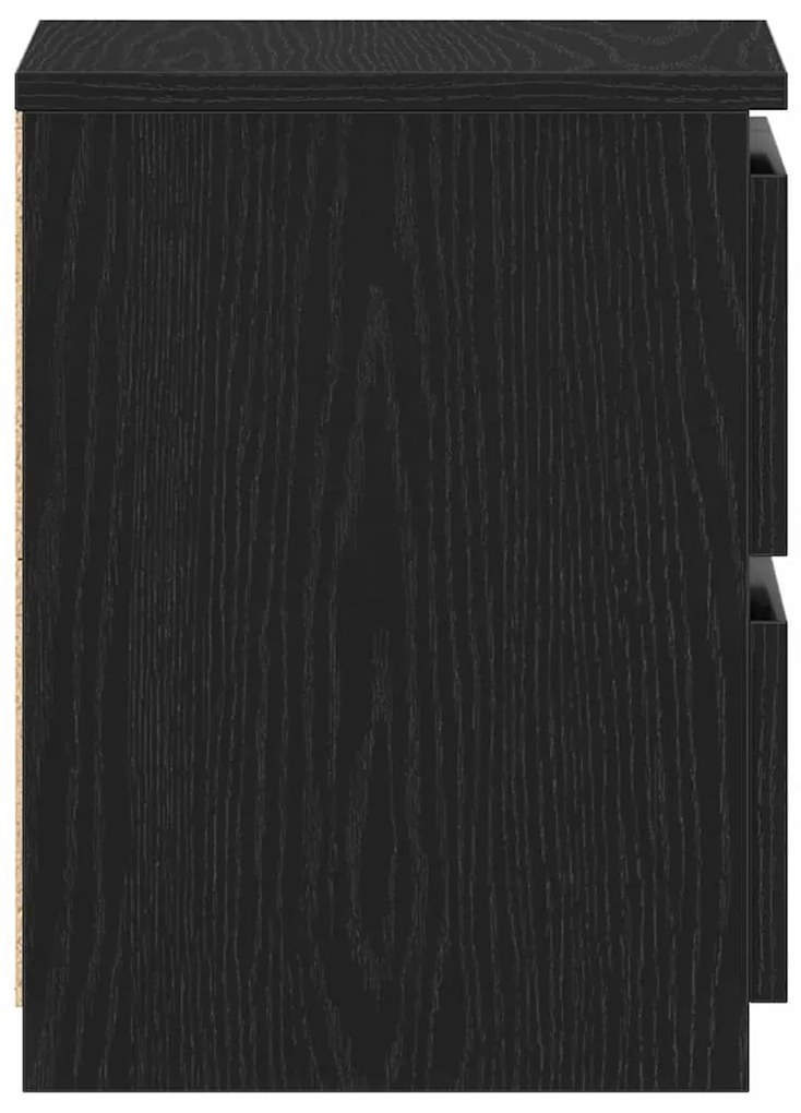 Camas de cabeceira vidaXL com gavetas 2 pcs Carvalho Preto 30x30x40 cm