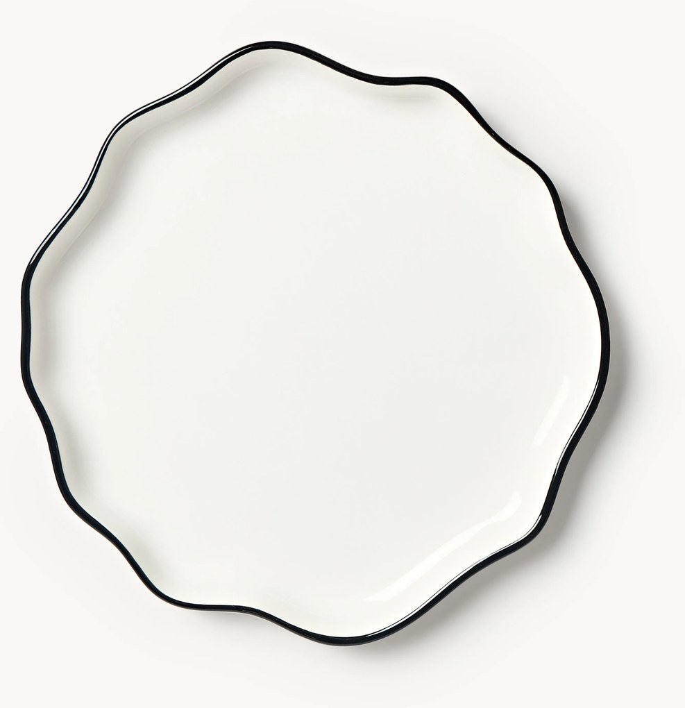 Prato de jantar em porcelana Bia, 4 uni.