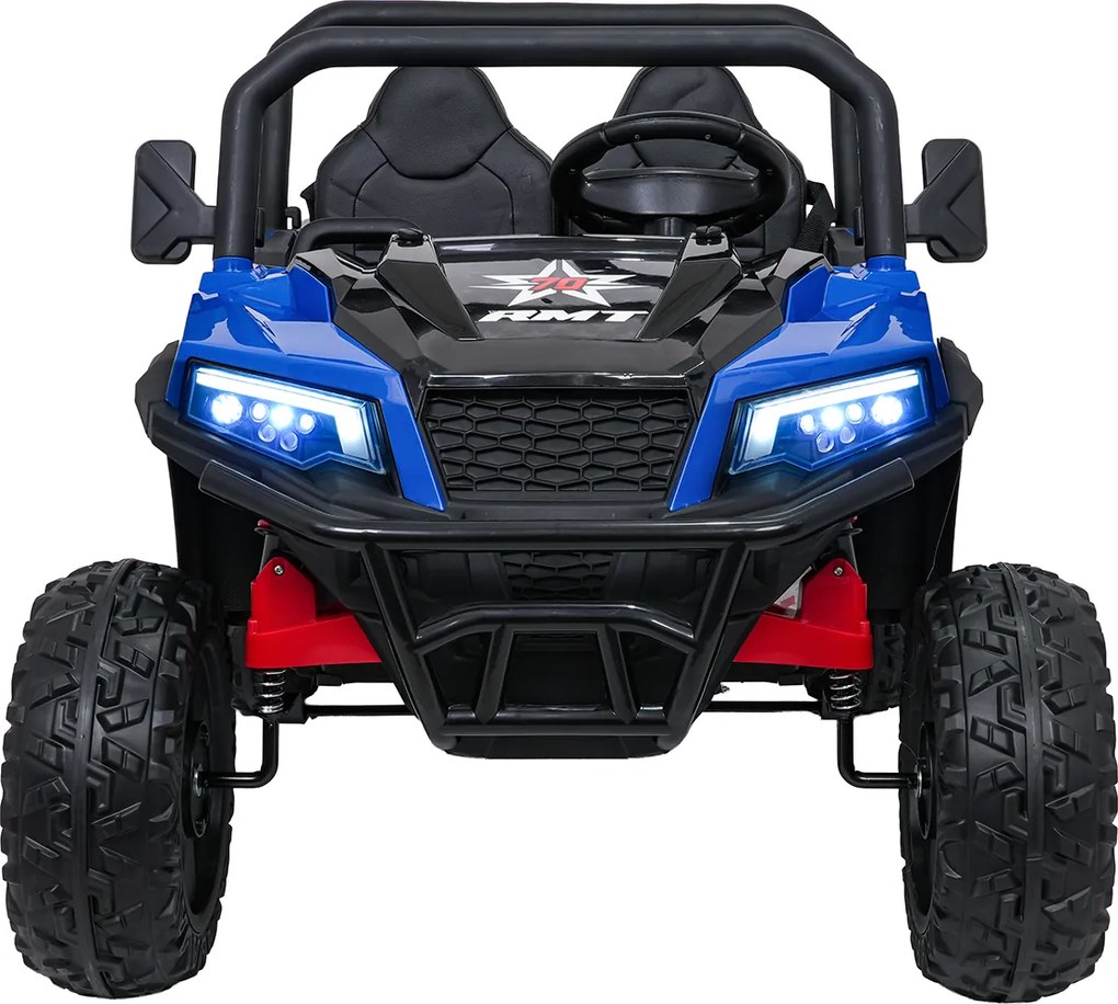 Carro elétrico para Crianças Farmer 2 lugares 24V 4x4 Truck X-POWER, Rodas de espuma EVA, Assento Couro ecológico Azul
