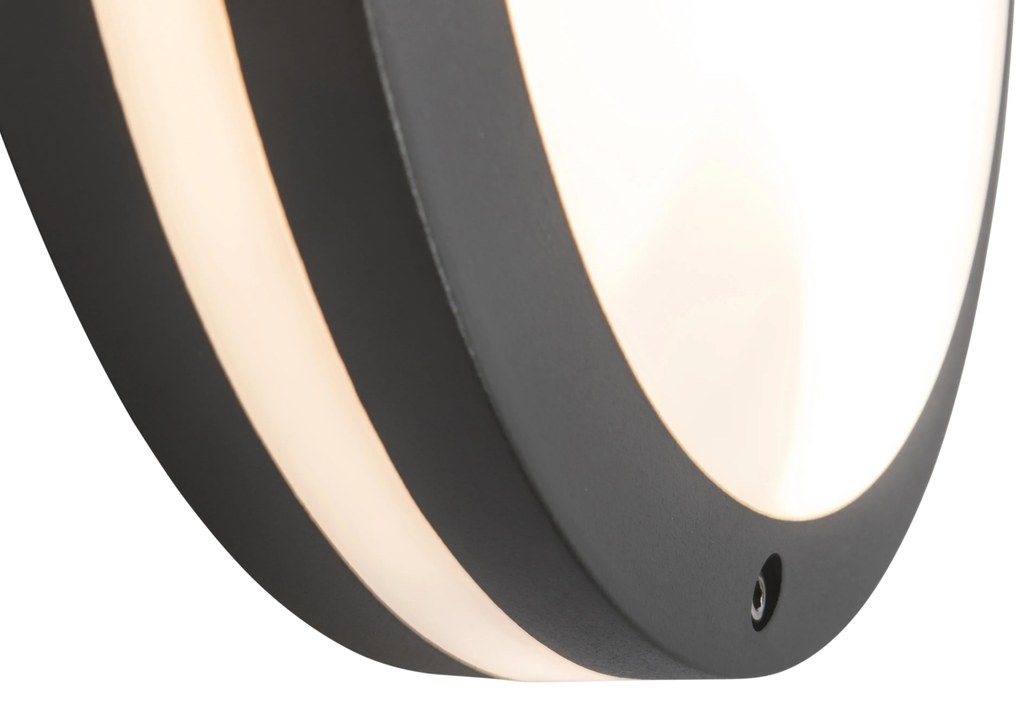 Plafon de parede cinzento escuro 2-luzes IP54 - Glow Moderno
