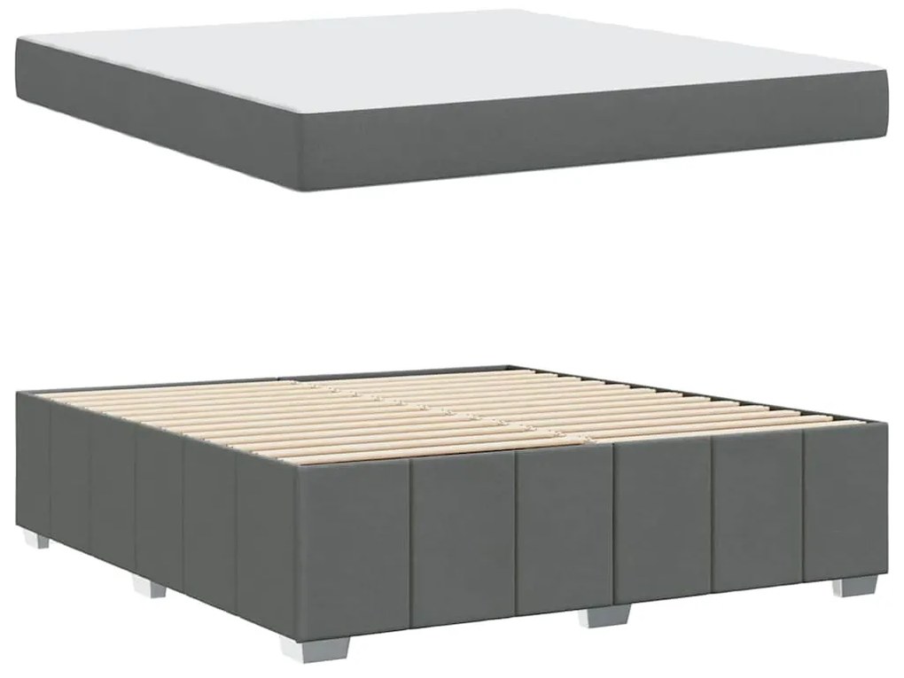 Estrutura da Cama Cinzento escuro 180 x 200 cm tecido